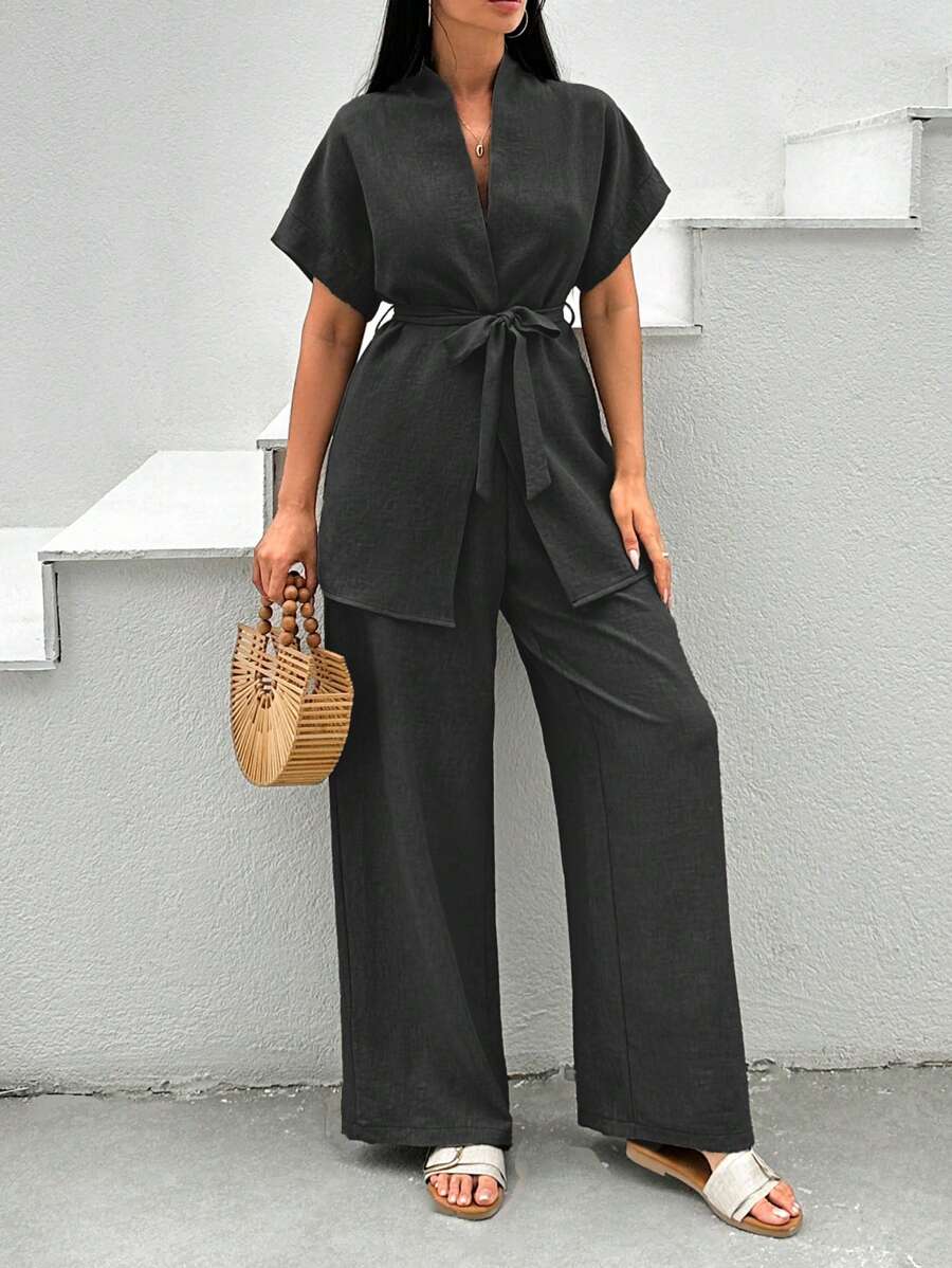 EURMUSE 粉色兩件式舒適套裝