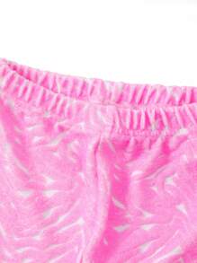 Leggings lungi de culoare uni roz fetiță - Roz - Vizualizare 4