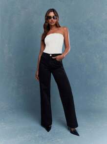 MISSGUIDED Strapless Corset Top Bustier Evening Party Club Wear Structured Boned Design Fashion Statement Piece Elegant Summer Bodycon - White - View 4