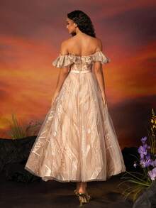 Váy cao cấp tự nhiên mới về cho những bữa tiệc cocktail nhỏ và độc quyền - Màu be - Xem 2