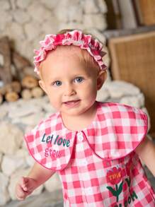 Baby Girls' Let Love Grow Elegant Floral Fable Pattern Peter Pan Collar Bodysuit, Fashionable & Adorable - Multicolor - View 5