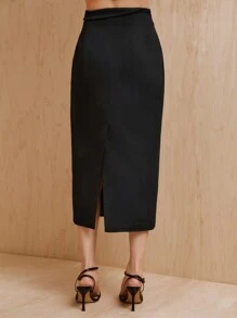MONSE Designer mittellanges dekonstriertes maßgeschneidertes Midirock, für Sommer, Urlaub, Party, Festival