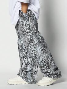 SUMWON Tween Girls Flare Fit Pant With All Over Print - Multicolor - View 2