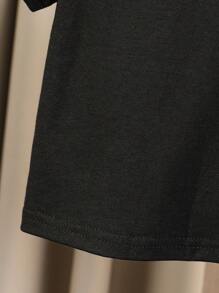 SHEIN 嬰兒男女可愛休閒寬鬆短袖T恤和實用大口袋束口褲套裝，適用於春季/夏季/秋季 - 彩色 - 查看 8