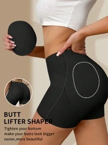 1 pieza Ropa interior moldeadora para mujer, shorts con control abdominal, cintura elástica y costuras invisibles, transpirables