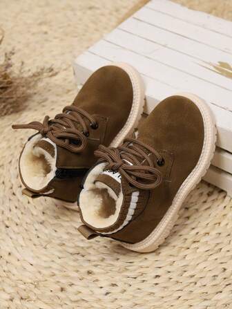 Botas de invierno para niños de moda y casual (unisex) con forro grueso