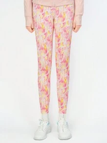 Teen Girls Allover Print Tinted Lens Active Pants - Baby Pink - View 3