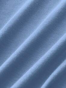 SHEIN Essnce Women's Italian Flag Pattern Summer T-Shirt - Baby Blue - View 5