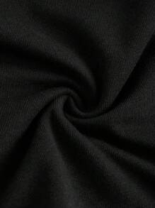 SHEIN ICON Họa tiết da báo gấp eo siêu thấp cạp quần short mini màu đen siêu ngắn - Màu be - Xem 4