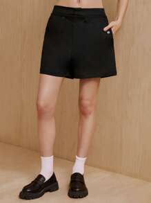 MONSE Oxana Designer Summer Daily Solid Fold Detail Skort, For Summer, Holiday, Vacation, Festival