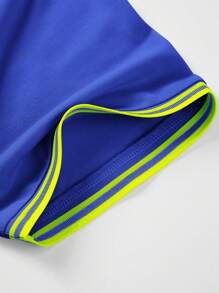 Camisa polo de tenis de manga corta para hombre, transpirable, camiseta deportiva de golf, camisa polo casual de tenis - Azul Marino - Ver 3