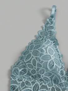 Snug Zone Ensemble de lingerie unicolore en dentelle pour soutien-gorge et culotte, 3 ensembles