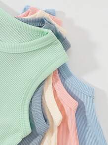 5 pièces/Set Barboteuses multicolores et chaleureuses mignones pour bébé garçon au printemps et en été, conviennent pour la sortie, les vacances, les festivals
