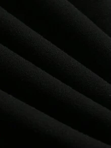 SHEIN EZwear 夏季女士休閒簡約露背緊身連衣裙 - 黑色 - 查看 5