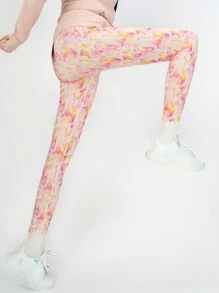 Teen Girls Allover Print Tinted Lens Active Pants - Baby Pink - View 2