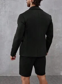 Manfinity Homme Men's Plain & Simple Daily Suit Set - Black - View 2