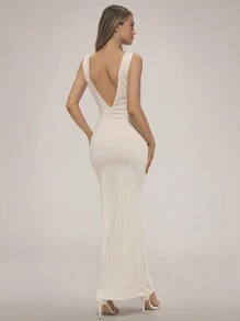 Forever 21 Vestidos Brancos Midi para Mulheres Outono