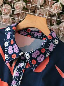 SHEIN LUNE Chemise boutonnée imprimée floral plus - Multicolore - Voir 4