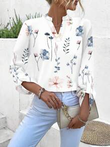 SHEIN Clasi Women's Random Floral Print Simple Daily Shirt