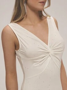 Forever 21 Vestidos Brancos Midi para Mulheres Outono