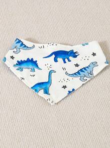 SHEIN 4قطع هدية مجموعة لطفل الذكر مكونة من بدلة سباحة بطباعة سمكة القرش بأكمام طويلة، بدلة سباحة بأكمام قصيرة، وبناطيل طويلة وبطانية ملف - متعدد الألوان - مشاهدة 3