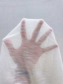 SHEIN LUNE Plus Button Front Cardigan - White - View 3