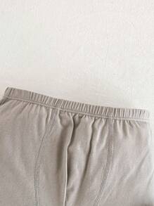 Cozy Pixies Young Boy Cartoon Animal Colorblock Soft Knitted Underwear 3pcs/Set - Green - View 6