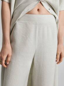 Ontre 2 件套女士开学季长款衬衫和裤子套装，秋季 - 綠色 - 查看 9