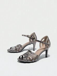Fashionable & Comfortable Women's Hollow Out Peep Toe Ankle Strap Stiletto High Heel Sandals
