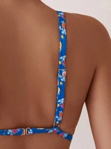 Women's Summer Beach Ditsy Floral Sexy Bikini Set, Random Print, Separable Bikini Set - Multicolor - View 4