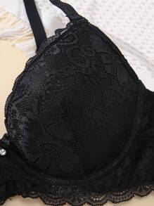 3 chiếc áo lót nâng ngực có đệm ren lãng mạn có gọng dành cho nữ - Nhiều màu - Xem 4