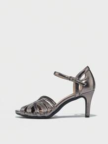 Fashionable & Comfortable Women's Hollow Out Peep Toe Ankle Strap Stiletto High Heel Sandals