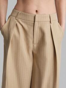 Ontre Women Khaki Wide Leg Pants, Fall Casual, Back To School - Grey - View 7