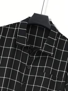 Manfinity Homme 男士格紋腰帶襯衫連體褲