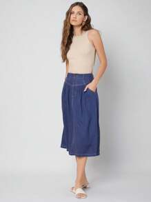 MOTF PREMIUM Top tank de canalé de viscosa - Beis - Ver 8