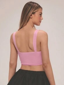 Forever 21 Ruched Bustier Cami Top - Pink - View 3