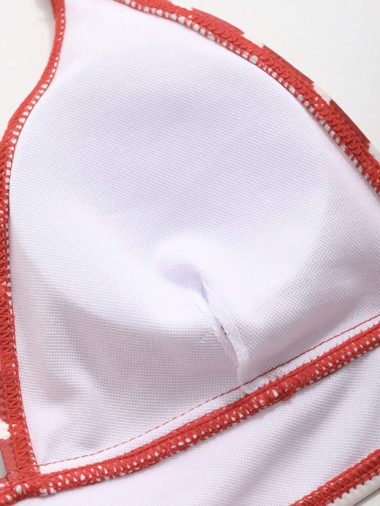 Ladies' Summer Beach Striped Sexy Bikini Set, Split Swimwear,Tankini Bathing Suit Festival Outfits Vacation Cruise Outfit For Women