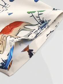 Manfinity RSRT Men Plus Cute Dinosaur Print Shirt Without Tee For Summer, Going Out - Multicolor - View 5