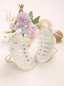 New Summer Classic Hollow Soft Sole Sandals For 0-1 Year Old Infants - White - View 1