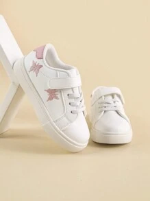 1pair Girls' Children's Spring/Autumn Soft Bottom Comfortable Sports Sneakers For Casual Wear Or Outdoor Activities, All-Season Toddler Shoes