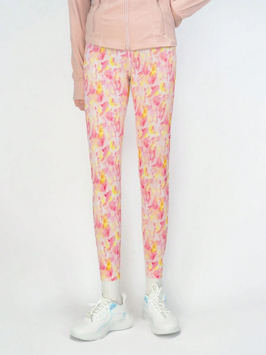 Teen Girls Allover Print Tinted Lens Active Pants - Baby Pink - View 1