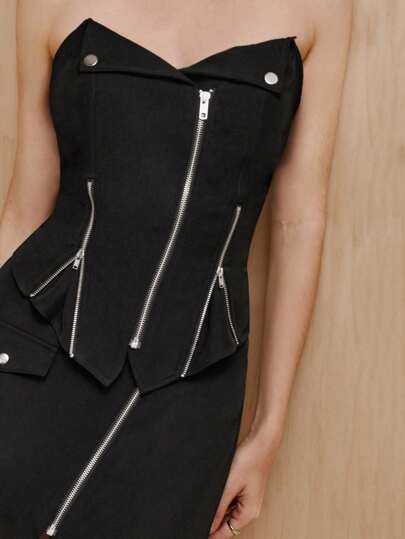 MONSE Mathilde Lhomme Designer Bustier Strapless Top, Women Tube Top, For Summer, Holiday, Going Out, Festival