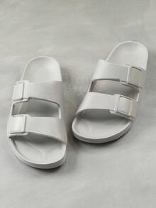 Zapatillas de plástico para mujer adecuadas para salidas de verano - Gris - Ver 6