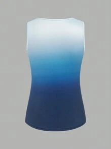 SHEIN LUNE Top de tanque con impresión de letras degradadas