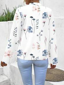 SHEIN Clasi Women's Random Floral Print Simple Daily Shirt