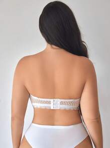 DesireSculpt 3pcs/Set Plus Size Lace Bra With Underwire For Women, Lingerie
