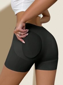 1 pieza Ropa interior moldeadora para mujer, shorts con control abdominal, cintura elástica y costuras invisibles, transpirables
