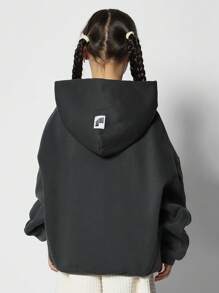 Sumwon Apparel Co 超大号抽绳套头连帽衫冬季休闲街头服饰日常舒适青少年运动休闲学院风连帽运动衫 - 灰色 - 查看 2