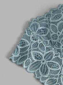 Snug Zone Ensemble de lingerie unicolore en dentelle pour soutien-gorge et culotte, 3 ensembles