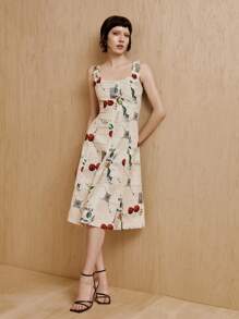 MONSE Langes gemustertes Kleid im Designerstil, elegantes Sommerkleid, Outfit für Urlaub, Party, Geburtstag, Festival, Hochzeit, Abschlussball Kleid